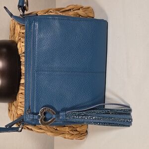 Brighton T4351Q Barbados City Organizer in Lagoon Blue Crossbody Handbag